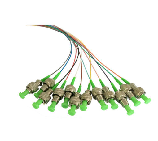 12 هسته Singlemode Fiber Optic Pigtail FC / APC 2.0mm 1M برای سیستم FTTH