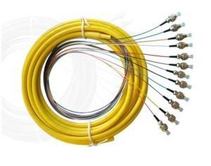 12 هسته FC / UPC فیبر نوری Pigtail 12 رنگ فن با فیبر Pigtail با LSZH کابل