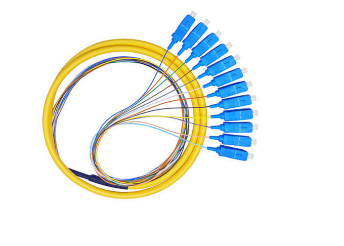 حرفه ای SC / UPC فیبر نوری Pigtail 1310 / 1550nm طول موج برای شبکه محلی