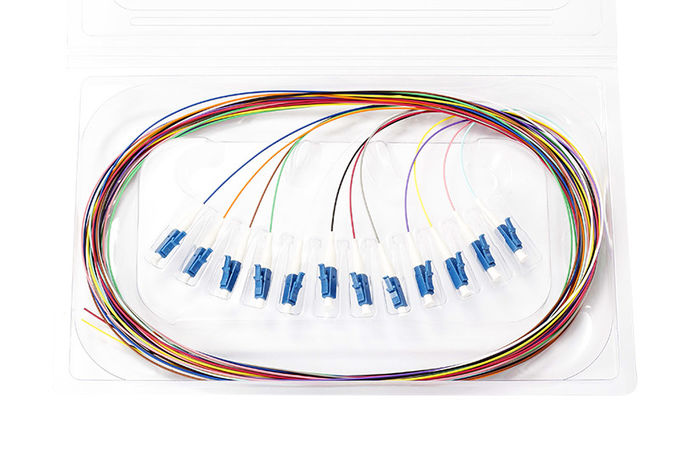 اعتبار بالا LC UPC جعبه فیبر نوری Pigtail زرد LSZH خاموش Jacket