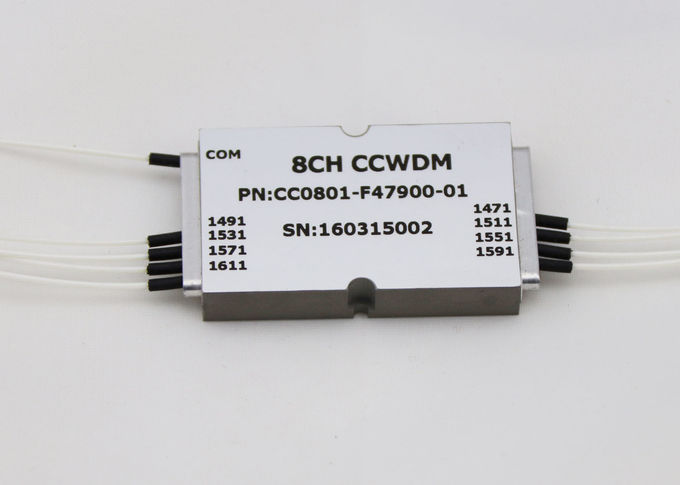 1 x 8 CCWDM ماژول فشرده نوع LC / UPC برای سیستم MUX / DEMUX