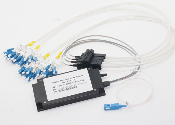 حداکثر IL 5.0dB DWDM Multiplexer 40Ch AAWG جعبه ABS برای 5G Haul / Datacenter جلو