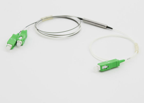 چین 1 X 2 دستگاه DWDM، لوله فلزی 0.9MM G657A1 فیبر مولکولر E Demultiplexer با اتصال SC / APC تامین کننده