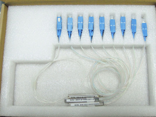 0.9 میلی متر فیبر نوری کابل شکاف برای شبکه های FTTX / PON، 1 × 8 PLC فیبر شکاف تامین کننده