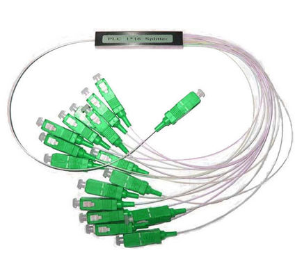 1 * 4/1 * 16/1 * 32 فیبر نوری PLC Splitter با اتصال SC / APC لوله فولادی Packaing تامین کننده