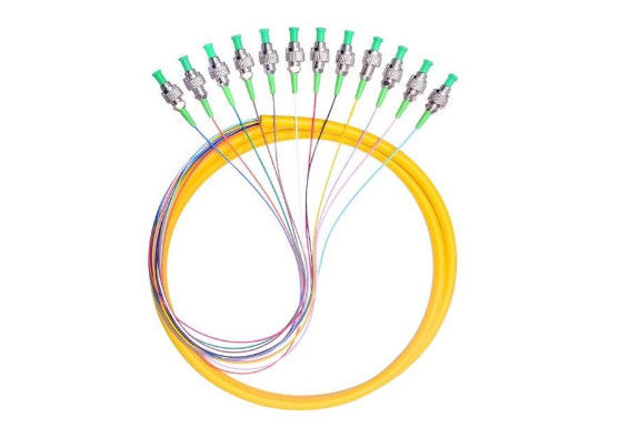 12 هسته Single Mode فیبر نوری فیبر نوری FC / APC 2.0mm 1M برای سیستم FTTH تامین کننده