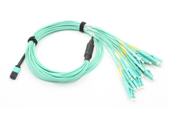 FC به MPO Patch Cord تک حالت اسپلتتر کم Insertion از دست دادن آبی رنگ تامین کننده